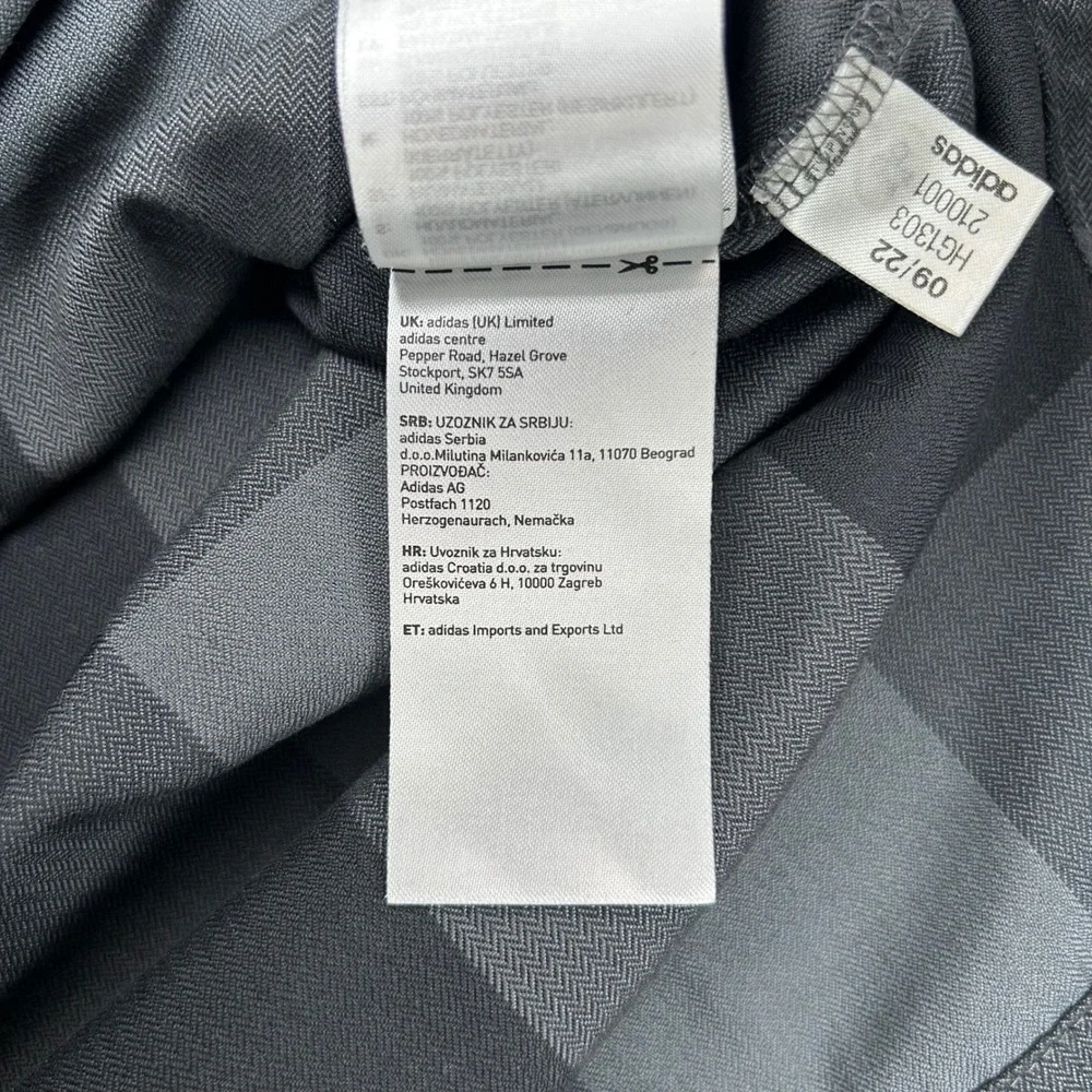 Adidas Golf Mens Grey Black Buffalo Plaid Flannel Shirt Long Sleeve HG1303 L